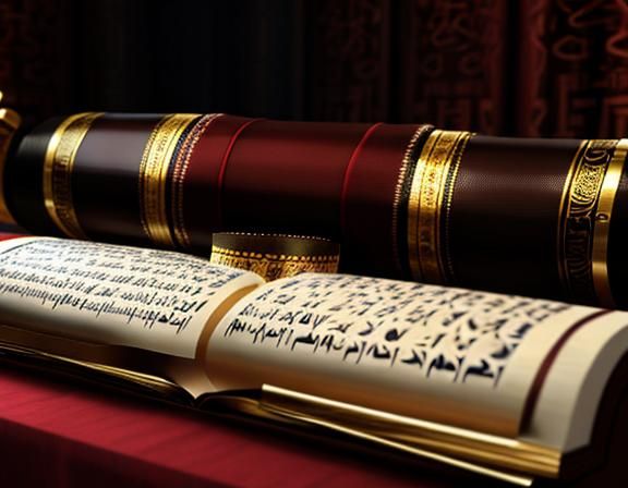 Authentic Sefer Torah Scroll Illustration