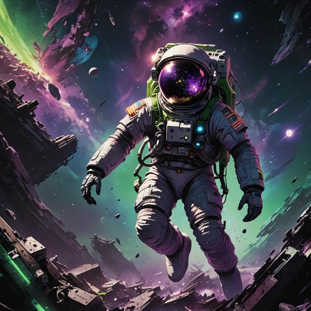Cosmic Horror: Astronaut Adrift in Dark Space