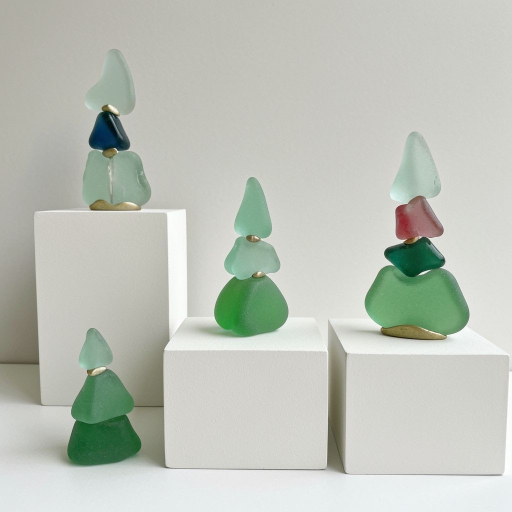 Beautiful Sea Glass Sculptures Artfully Arranged