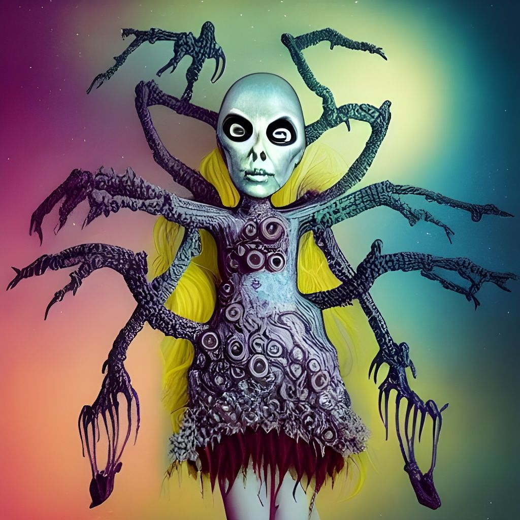 Eerie Sci-Fi Art: Radiant and Intricate