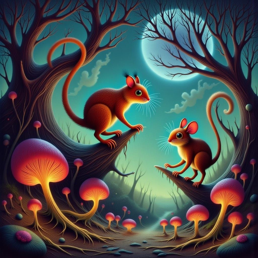 Mythical Cat-Mouse and Squirrel-Mouse Hybrids in Enchanted F...