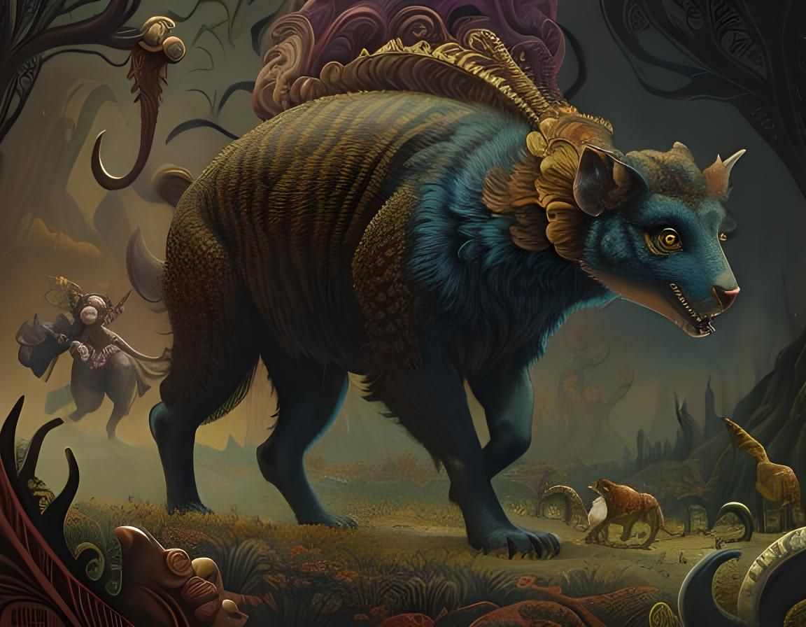 Fantastical Animalistic Females in Vintage Pulp Style