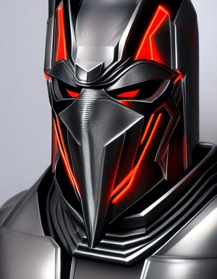 Sith Lord Portrait in Black Metal Armor