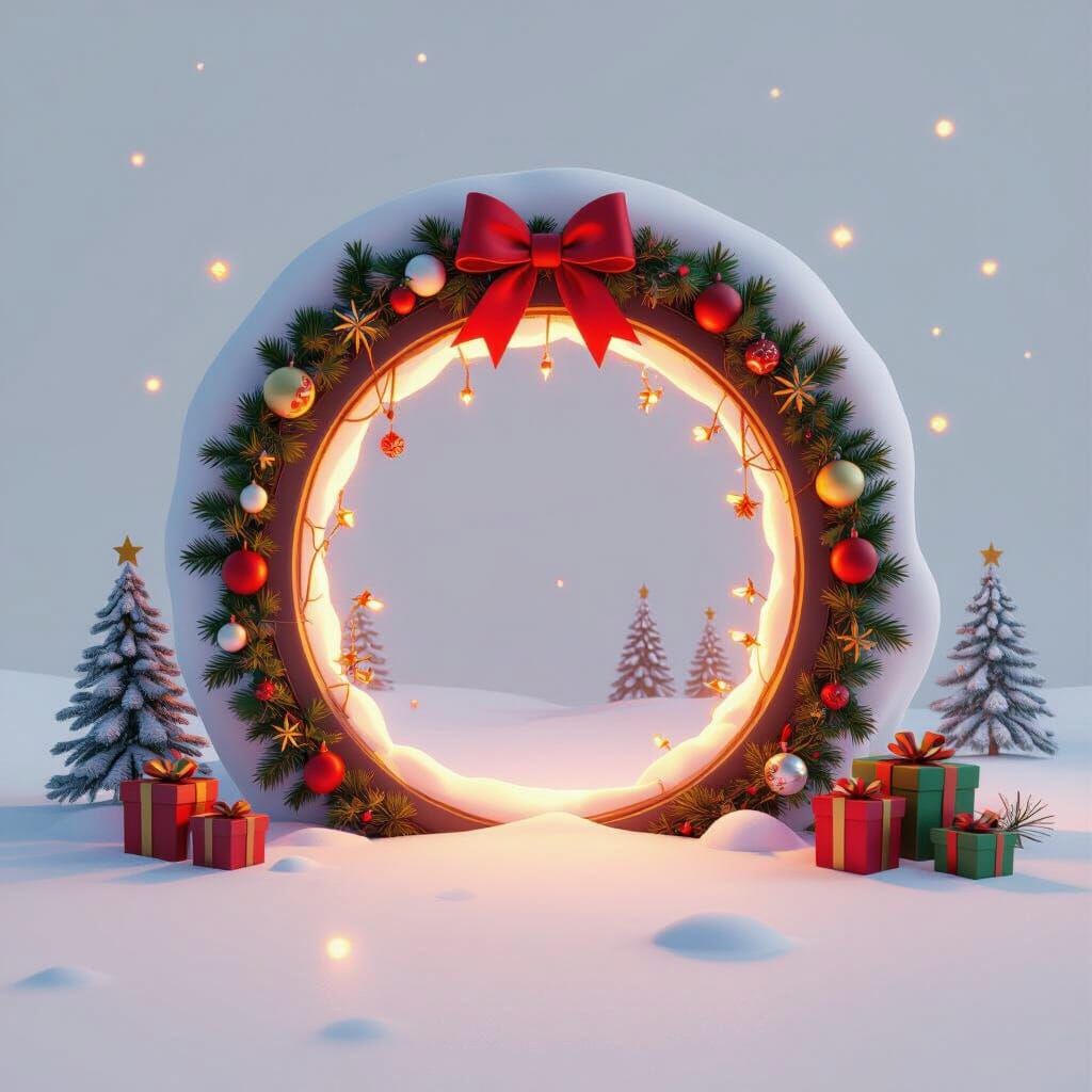 Christmas Time Portal 3D Render