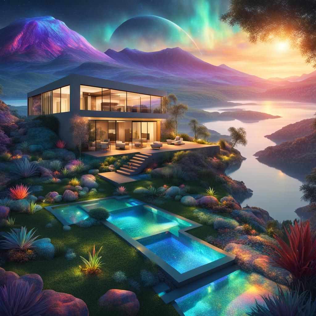 Oasis Villa: Holographic Astral Cosmic Landscape