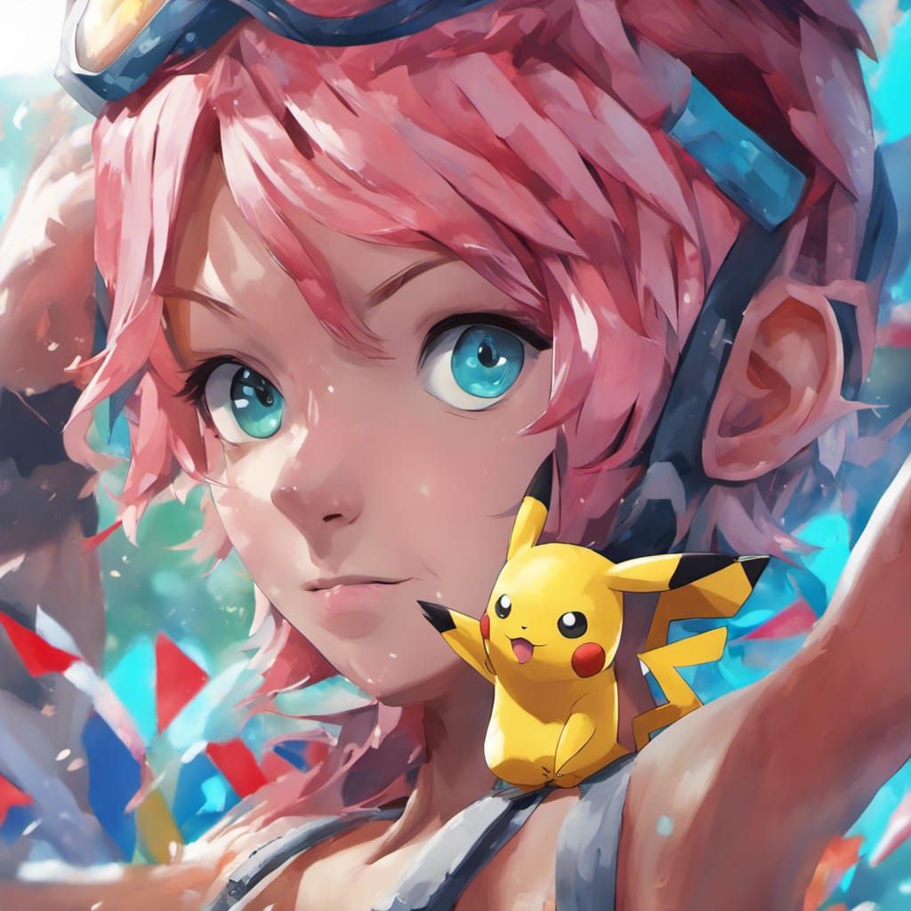Hyperrealistic Pokemon Splash Art Concept