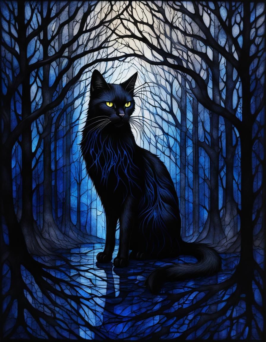 Scary black cat 🐈‍⬛