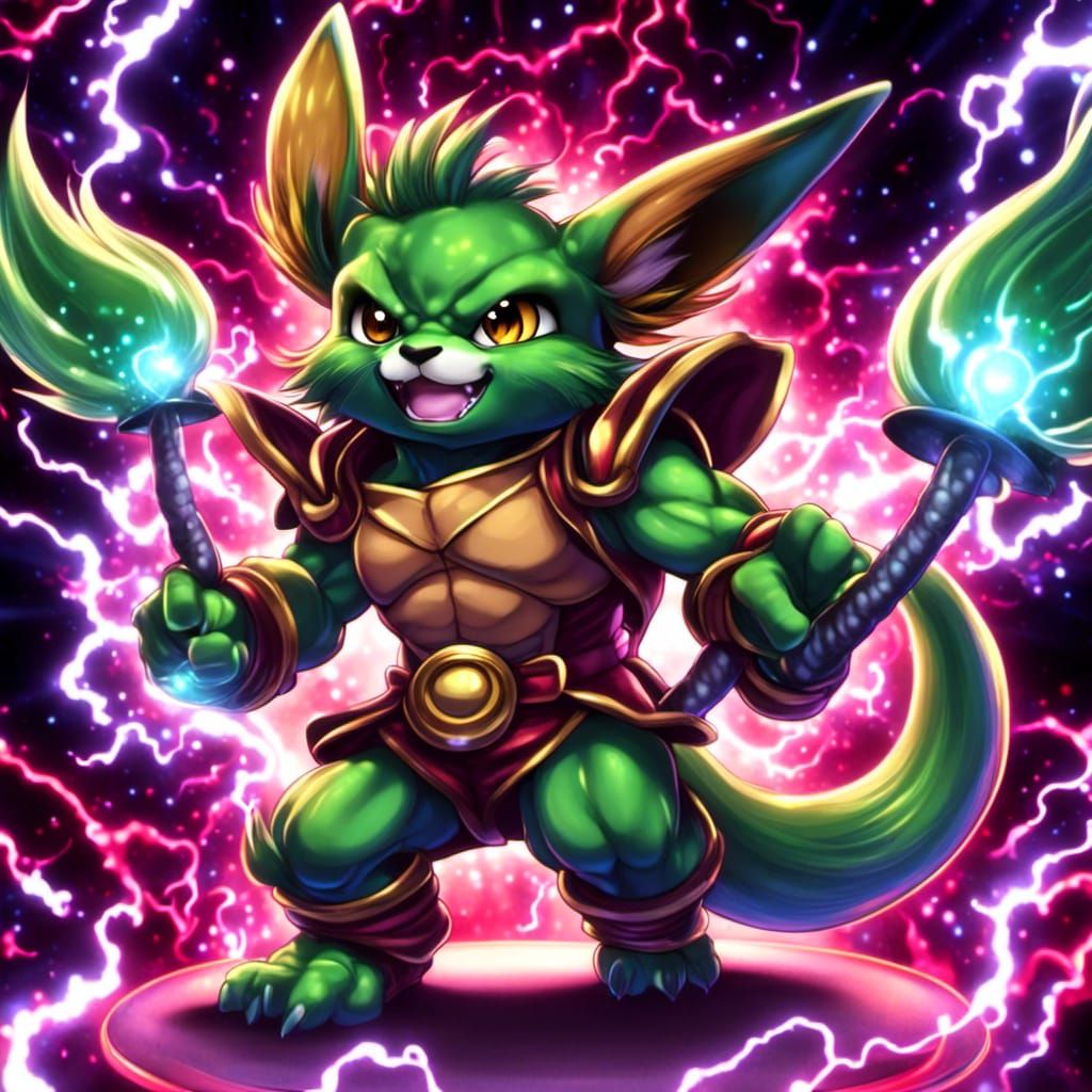 Demonic Boxing Eevee with Ninja Turtle Style