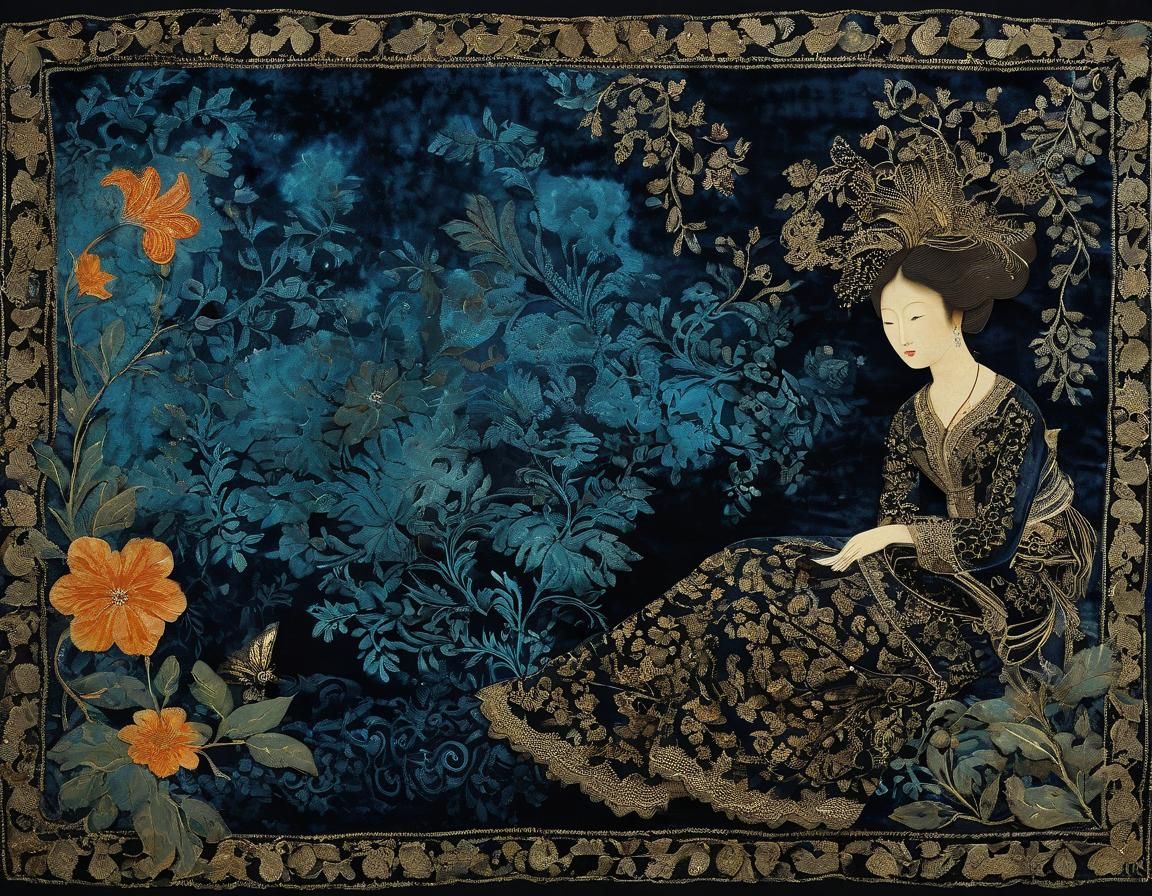 Unrequited Love in Pareidolic Batik Style