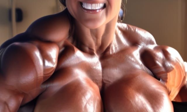 Muscular Bodybuilder Mother with Ripped Physique