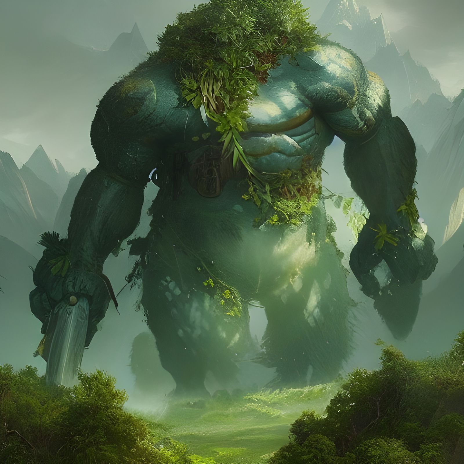 Lonely Mountain Giant Concept Art