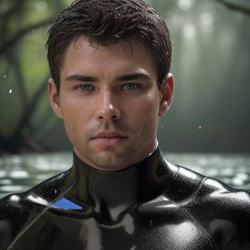 Man Sinking in Quicksand: Natural Light, Vivid Colors