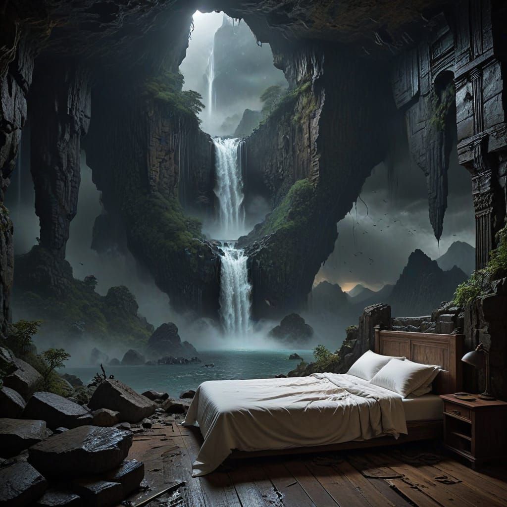 Cosmic Mountains and Seas with Figures