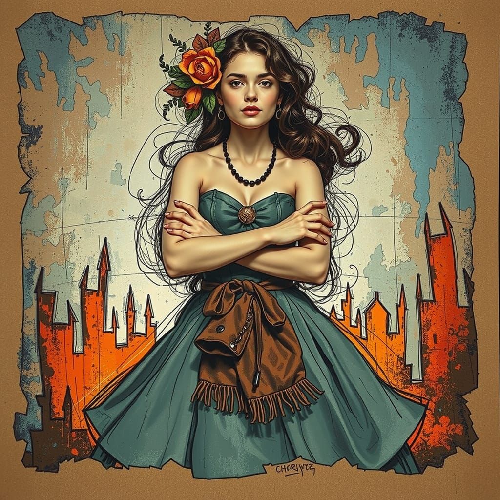 Etcher's Etched Sketch of an Artist's Drawing