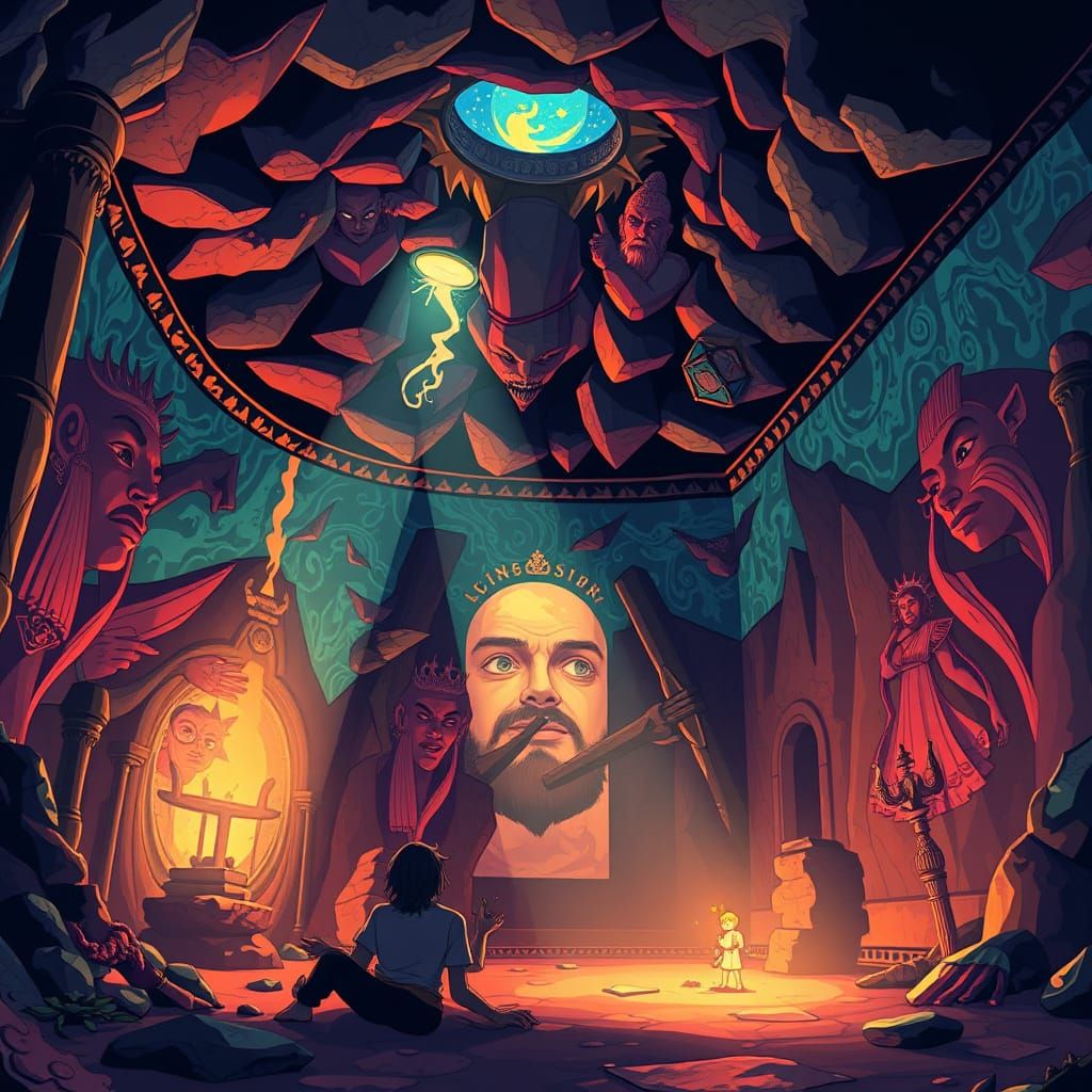 Mystical Chamber Murals in Studio Trigger Style