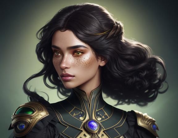 Elegant Nubian Woman Portrait in Hyperrealistic Digital Art