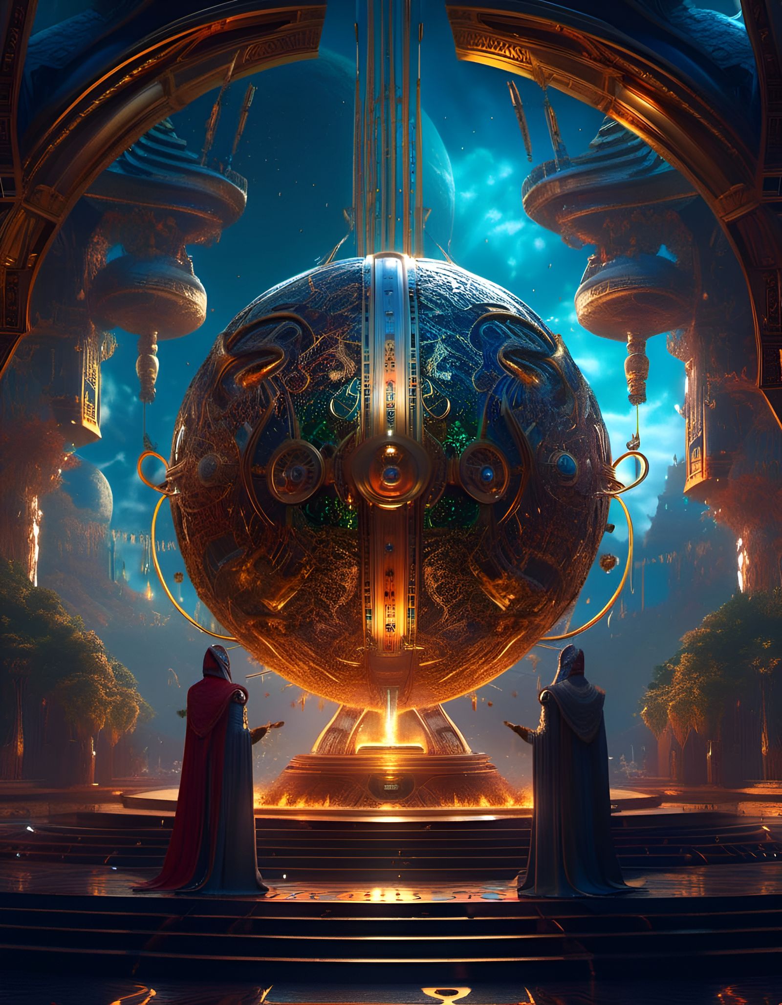 Spiritual Elven Technology in Detailed Matte Painting