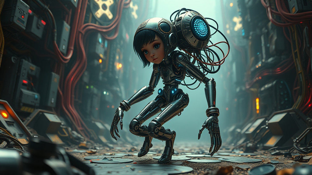 Girl Supercomputer Escapes: Hieronymus Bosch Sci-Fi