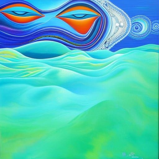 Surreal Naïve Art: The Face of Water