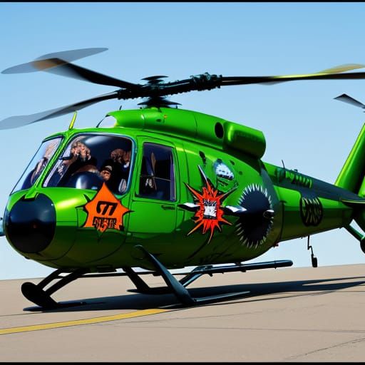 Ratfink-Inspired Retro-Futuristic Helicopter