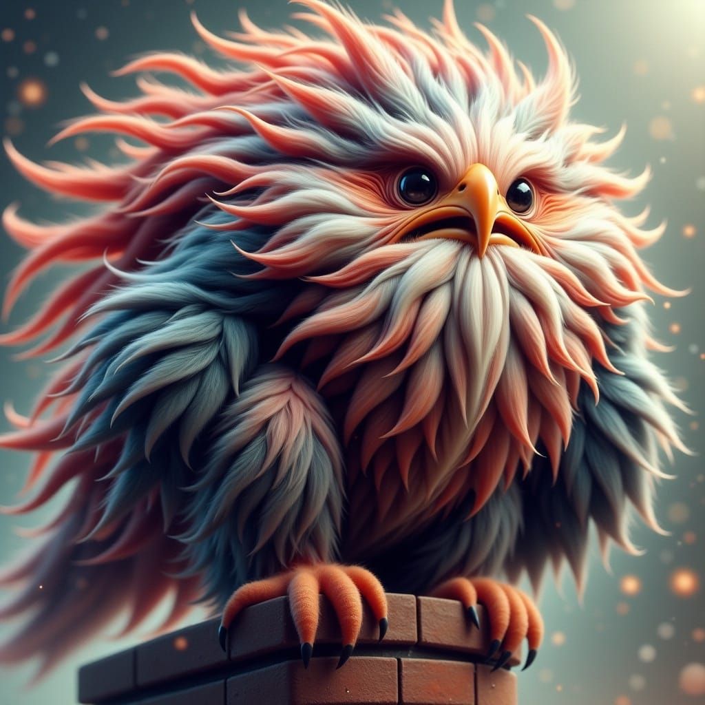 Cute Fierce Eagle on Chimney