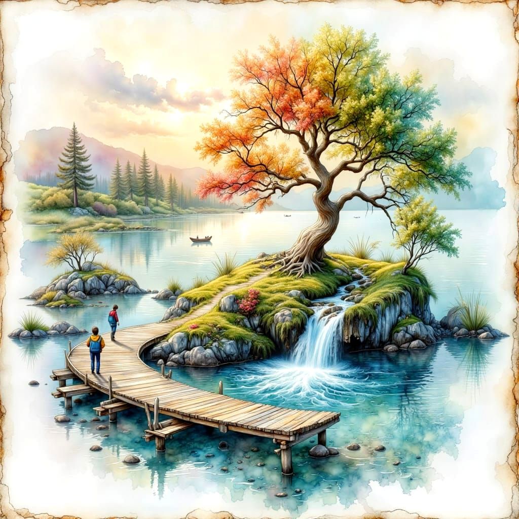 Love Without Borders: A Dreamy, Crinkled Metallics Landscape