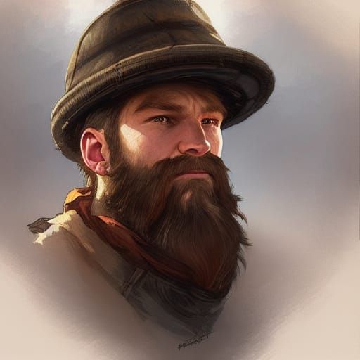 Detailed Lumberjack Portrait in Dynamic Lighting