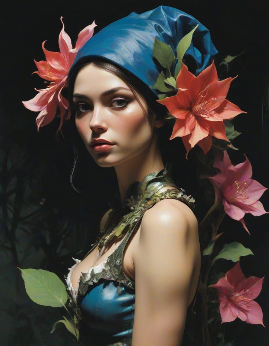 Enchanting Elf Forest in Oil Painting Style