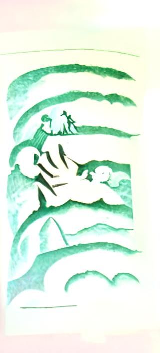 Ascension: Antique Linocut Art of Salvation