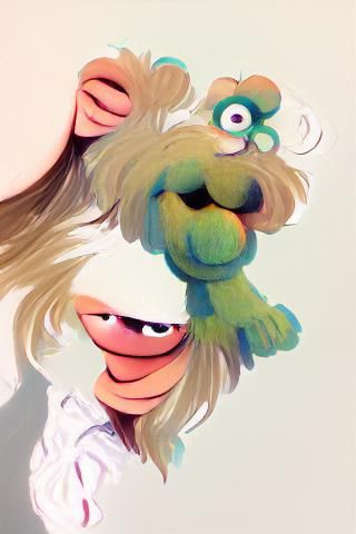 Whimsical Muppet Character