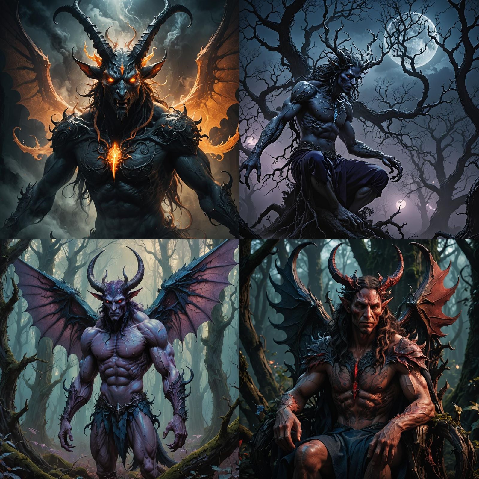 Detailed Matte Painting of an Incubus