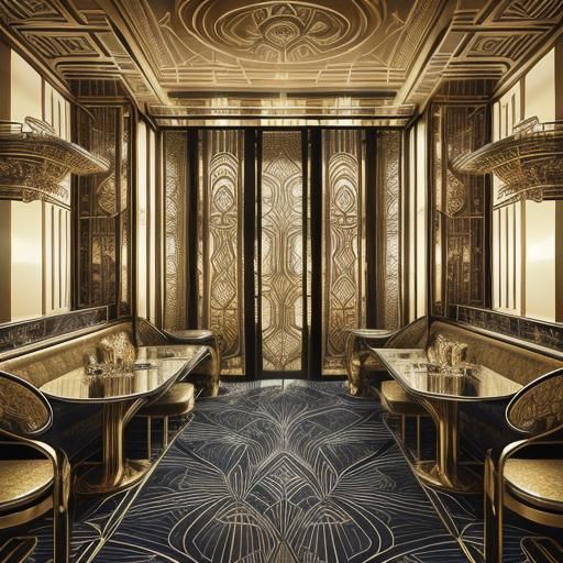 Majestic Art Deco Skyscraper in Golden Hour