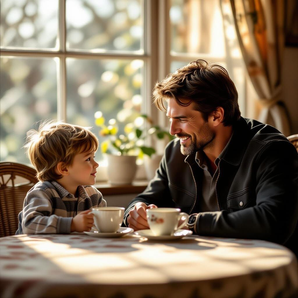 Tom Cruise Shares Tea With Young Boy Jindra