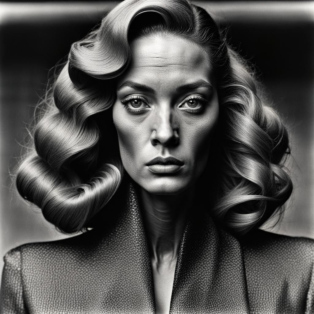 Striking Portrait in Richard Avedon Style