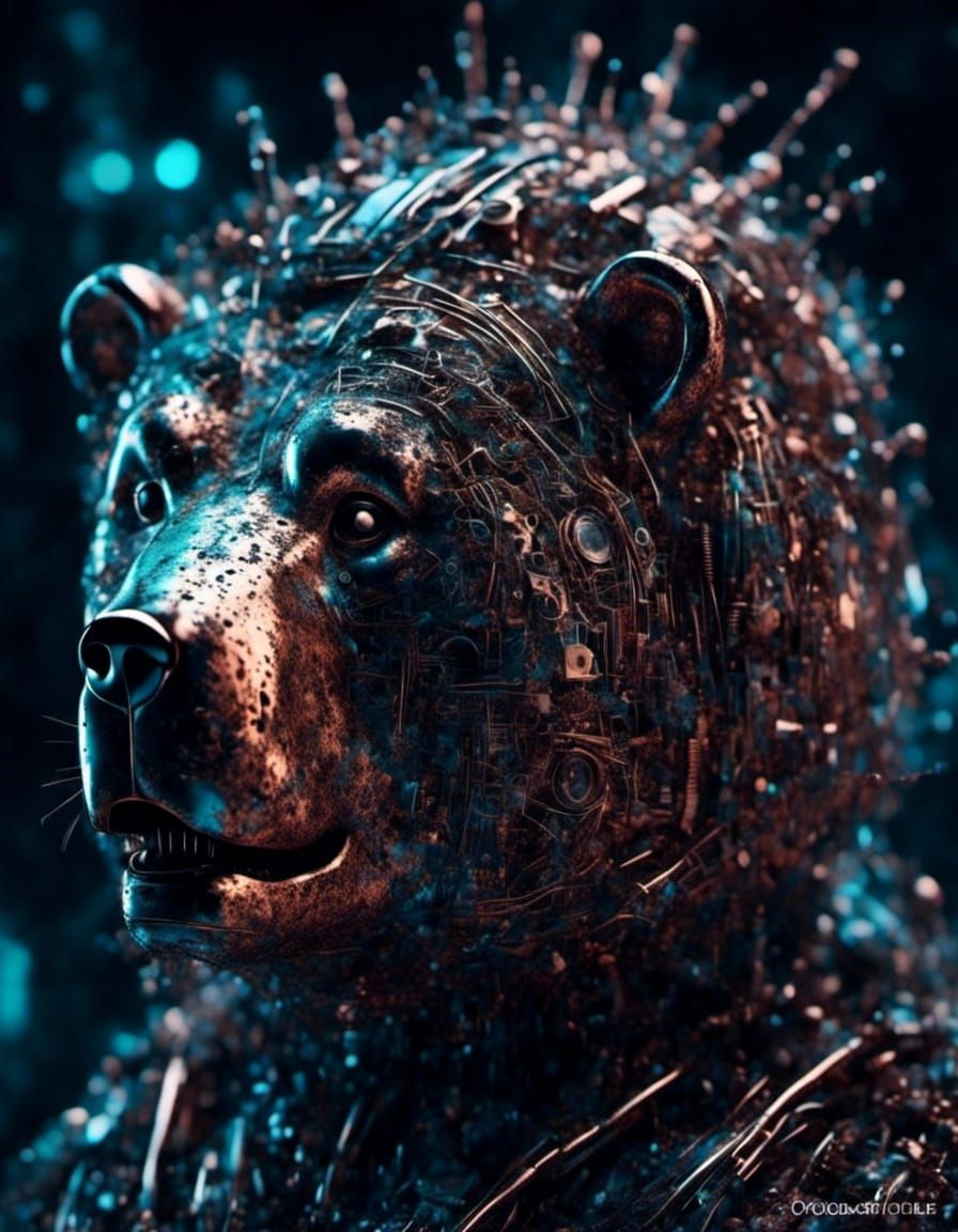 Cybernetic Robotic Rose Macro Photograph