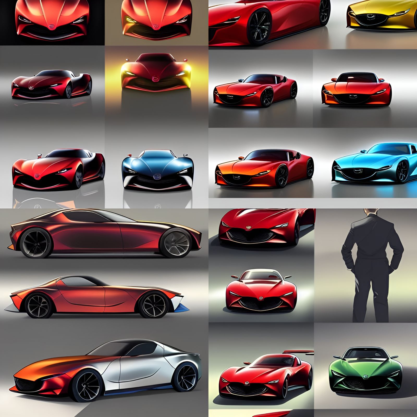 Mazda RX7 Vision Coupe 2032 in Comic Book Art