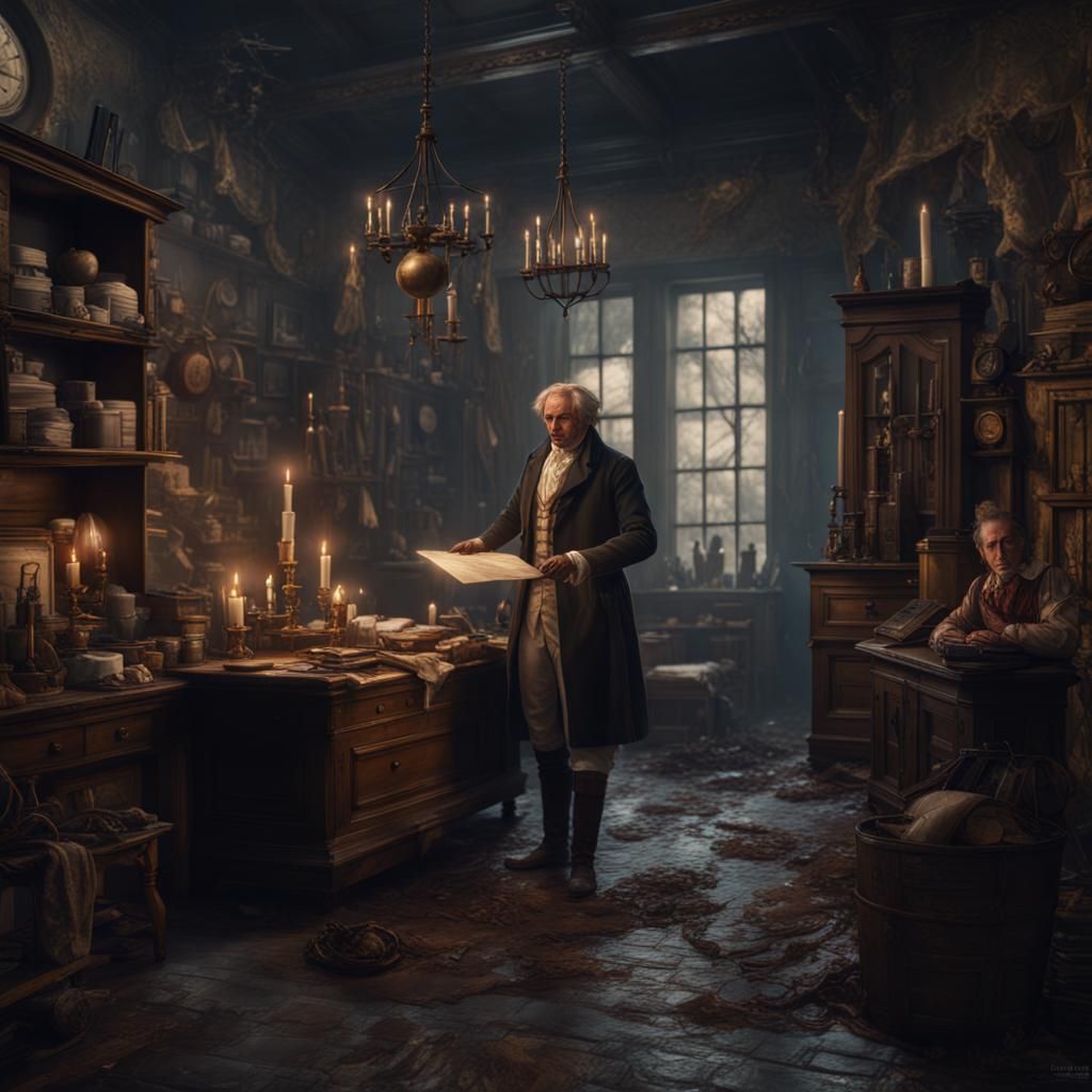 18th Century Doctor Saving Lives: Detailed Matte Painting