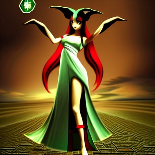 Succubus in Medieval Dress, Studio Ghibli Style