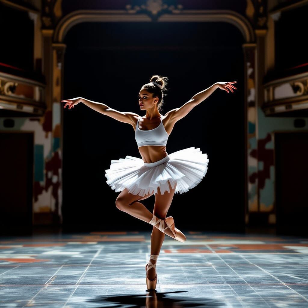 Ballet and Hip Hop Fusion Dance in Abandoned Theater