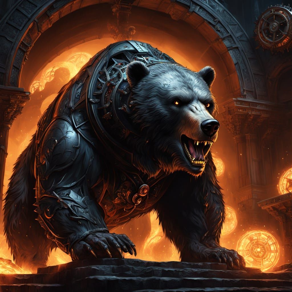 Obsidian Bear Sentinel at Steampunk Concert