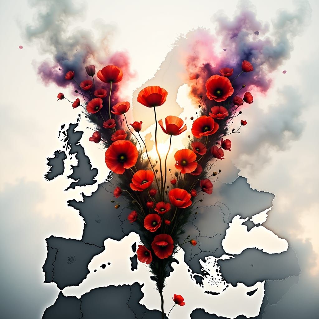 Resilience in Victory: A Symbol of Hope Over War-Torn Europe