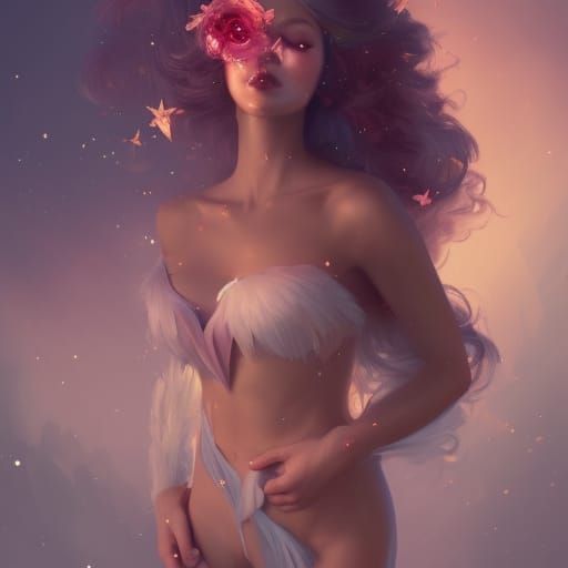 Gorgeous Stardust Woman in Digital Art Style