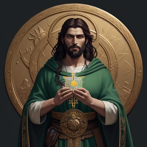 Saint Jude Tadeo Illustration in Detailed Matte Style