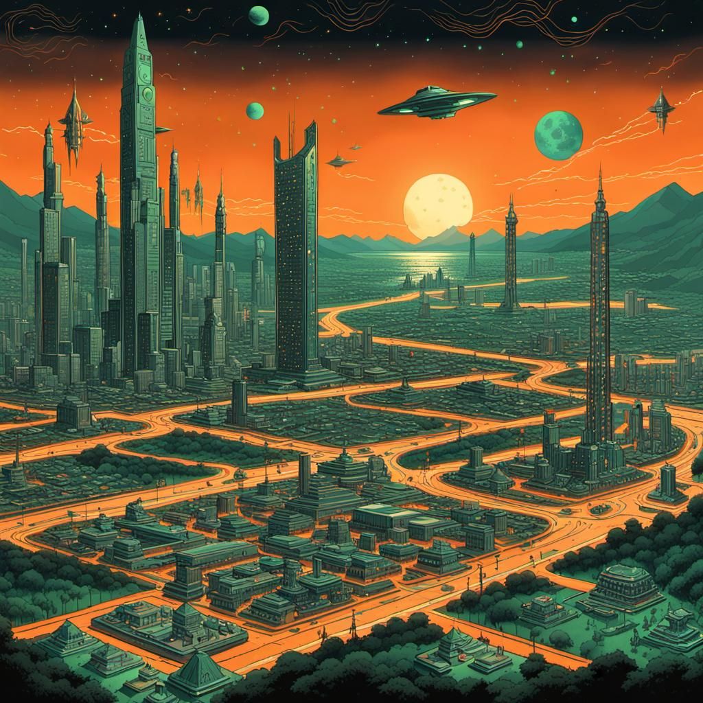 Marsport Outskirts: Sci-Fi Meets Ancient Ruins