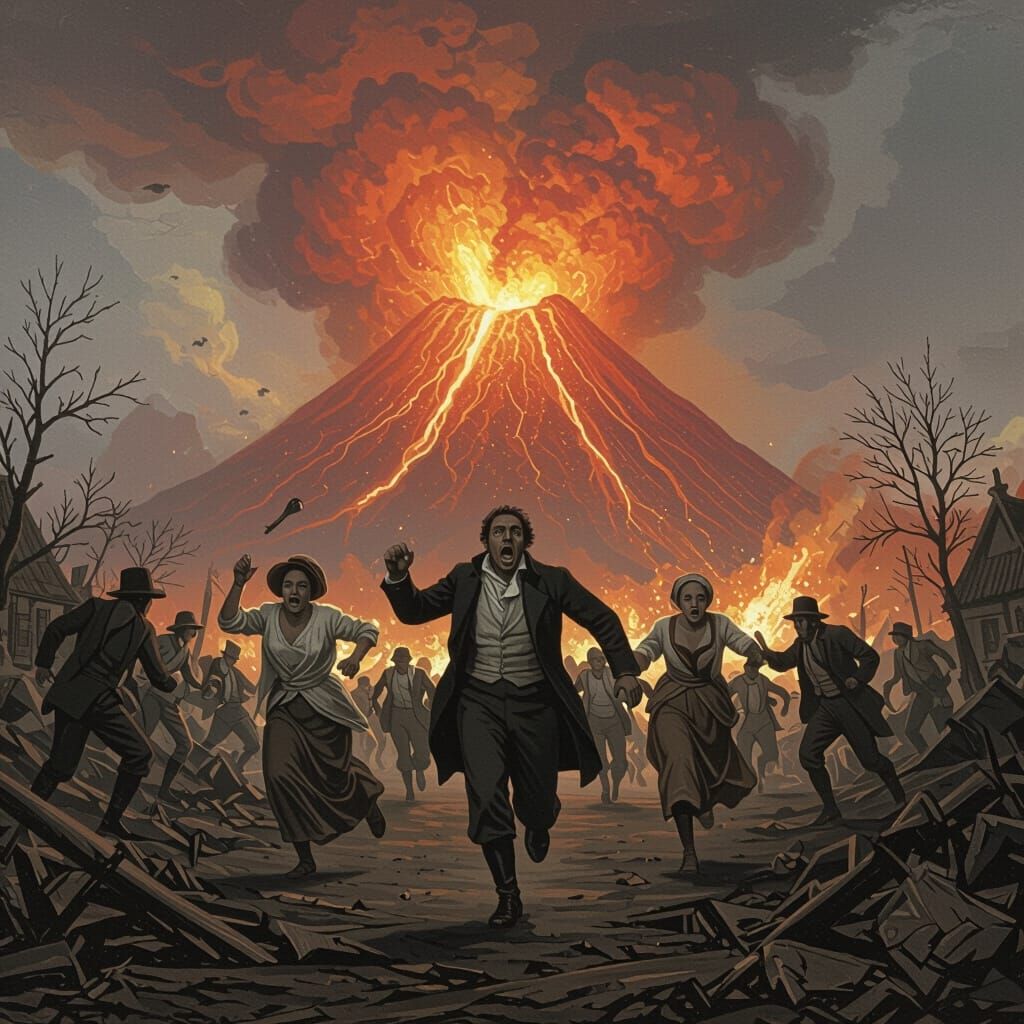 Mount Tambora Eruption: Victims Flee in Terror