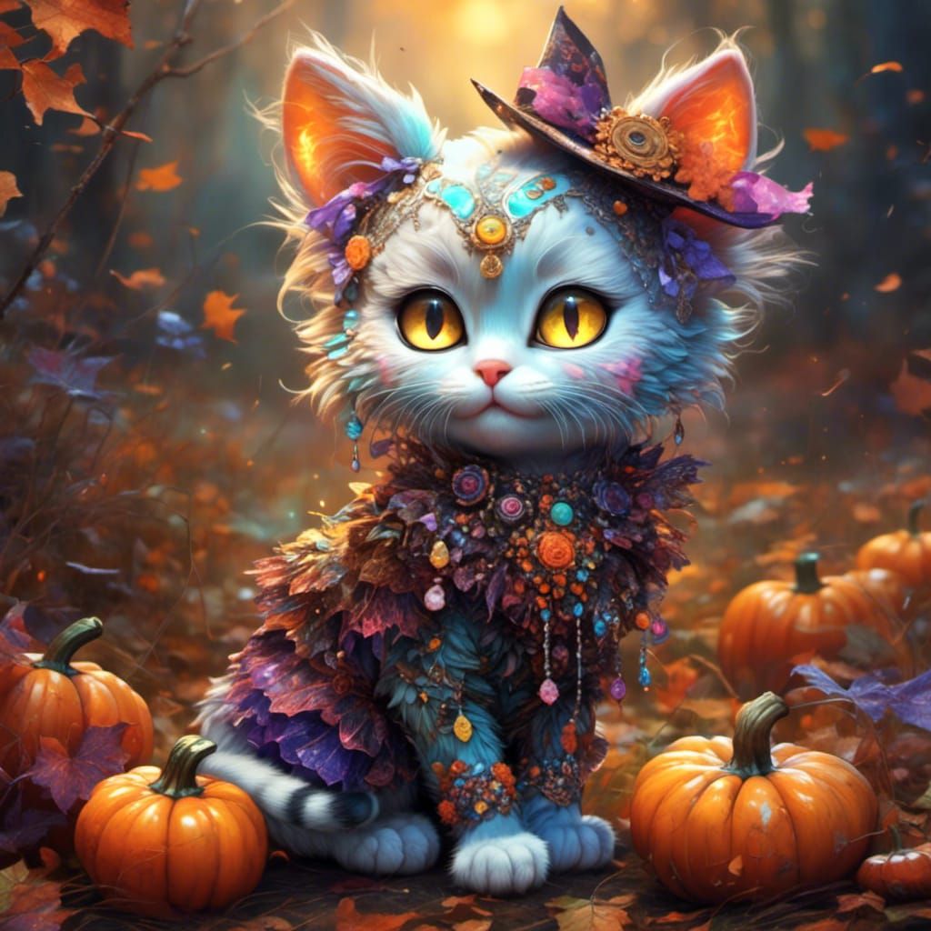 Halloween Cat in Costume