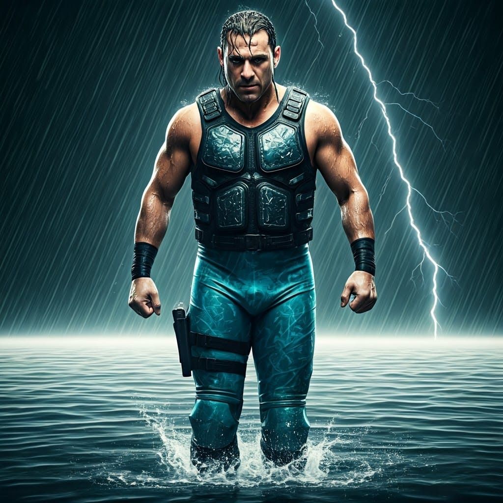 Tsunami Hero in Cinematic Film Still