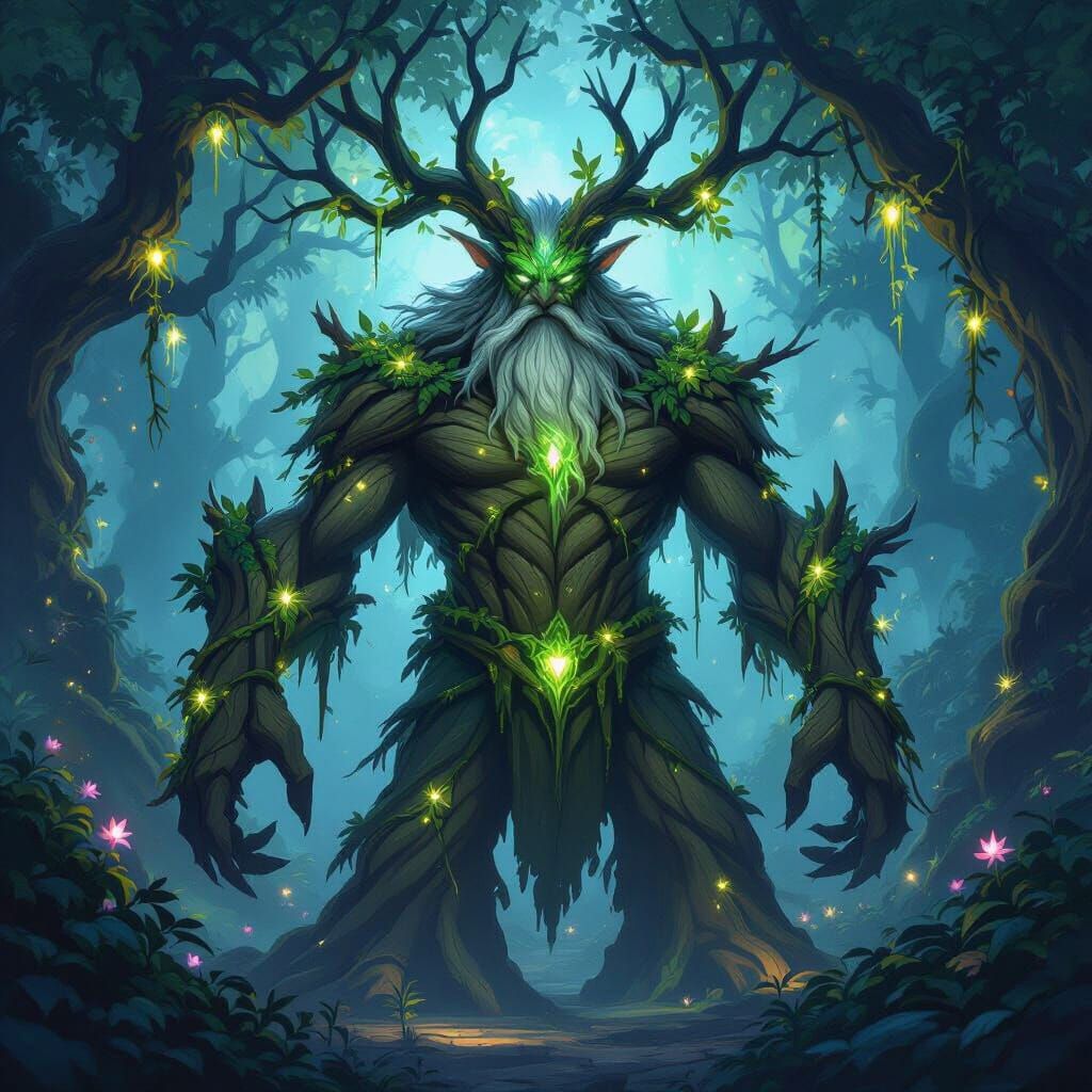 Belerick Treant Guardian in Glowing Twilight Forest
