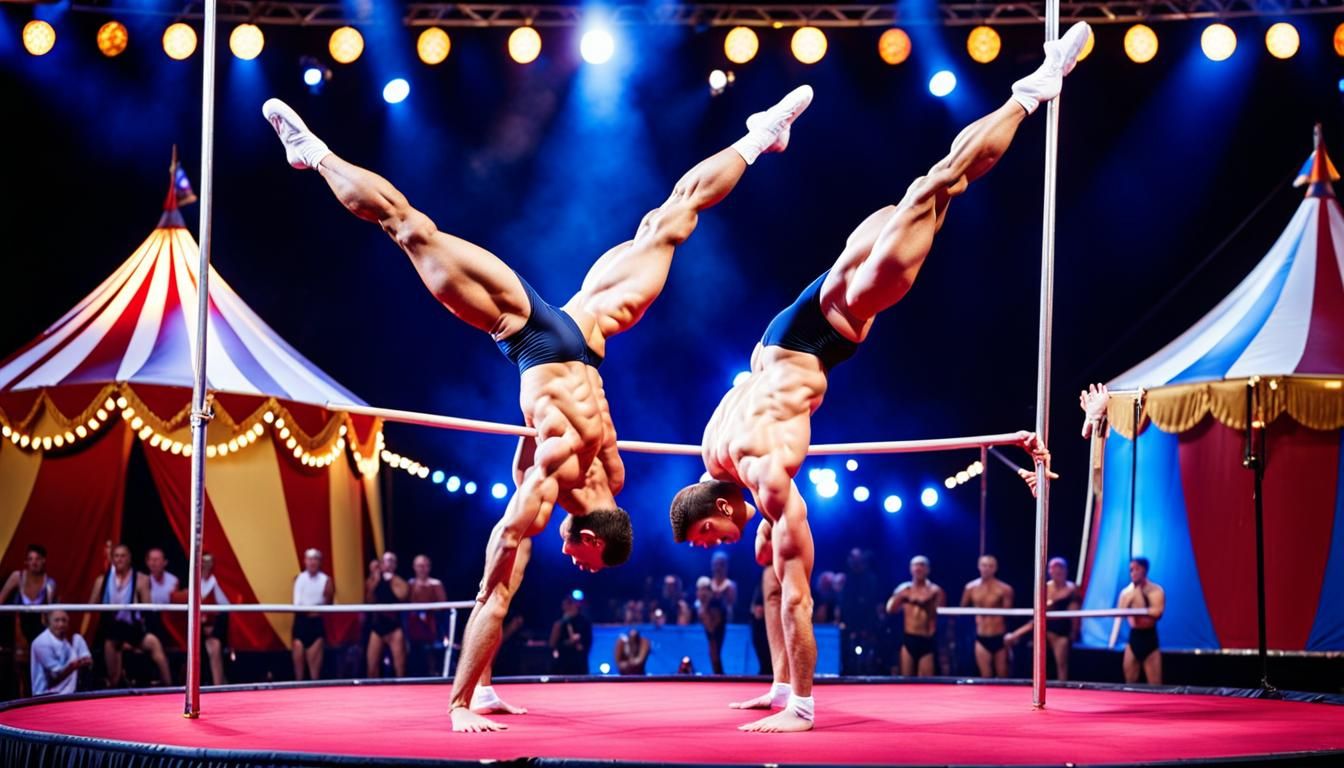 Circus Gymnasts Balancing Act in the Spotlight