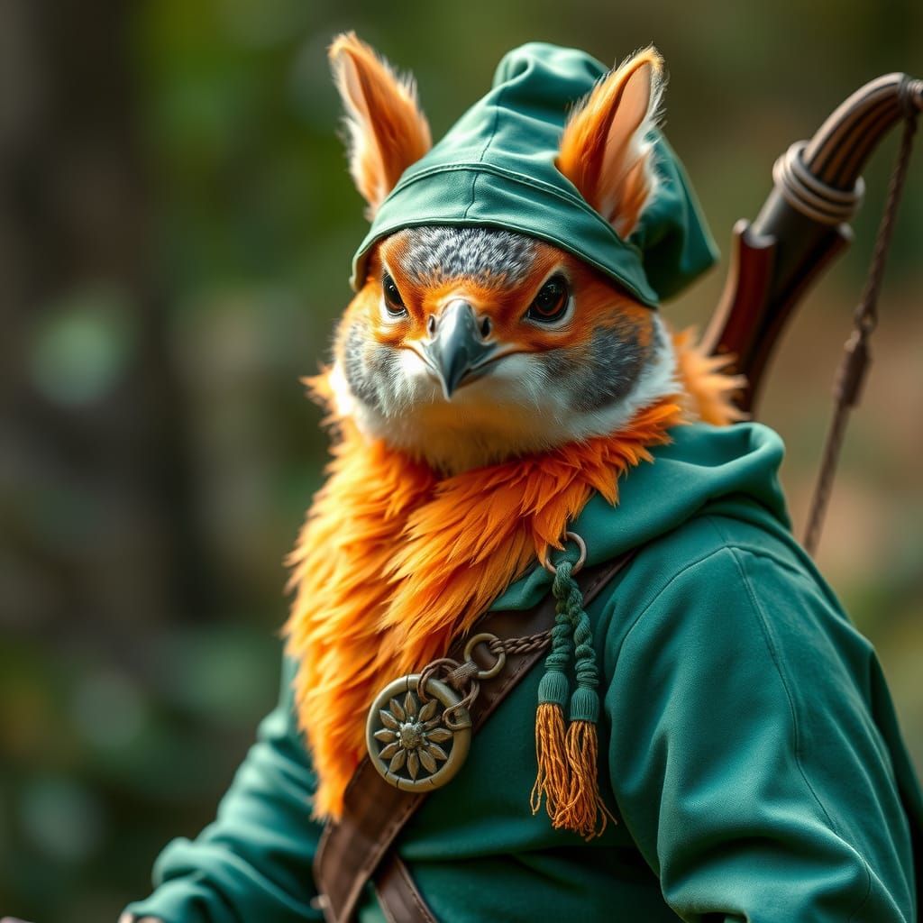 Robin Dressed as Robin Hood